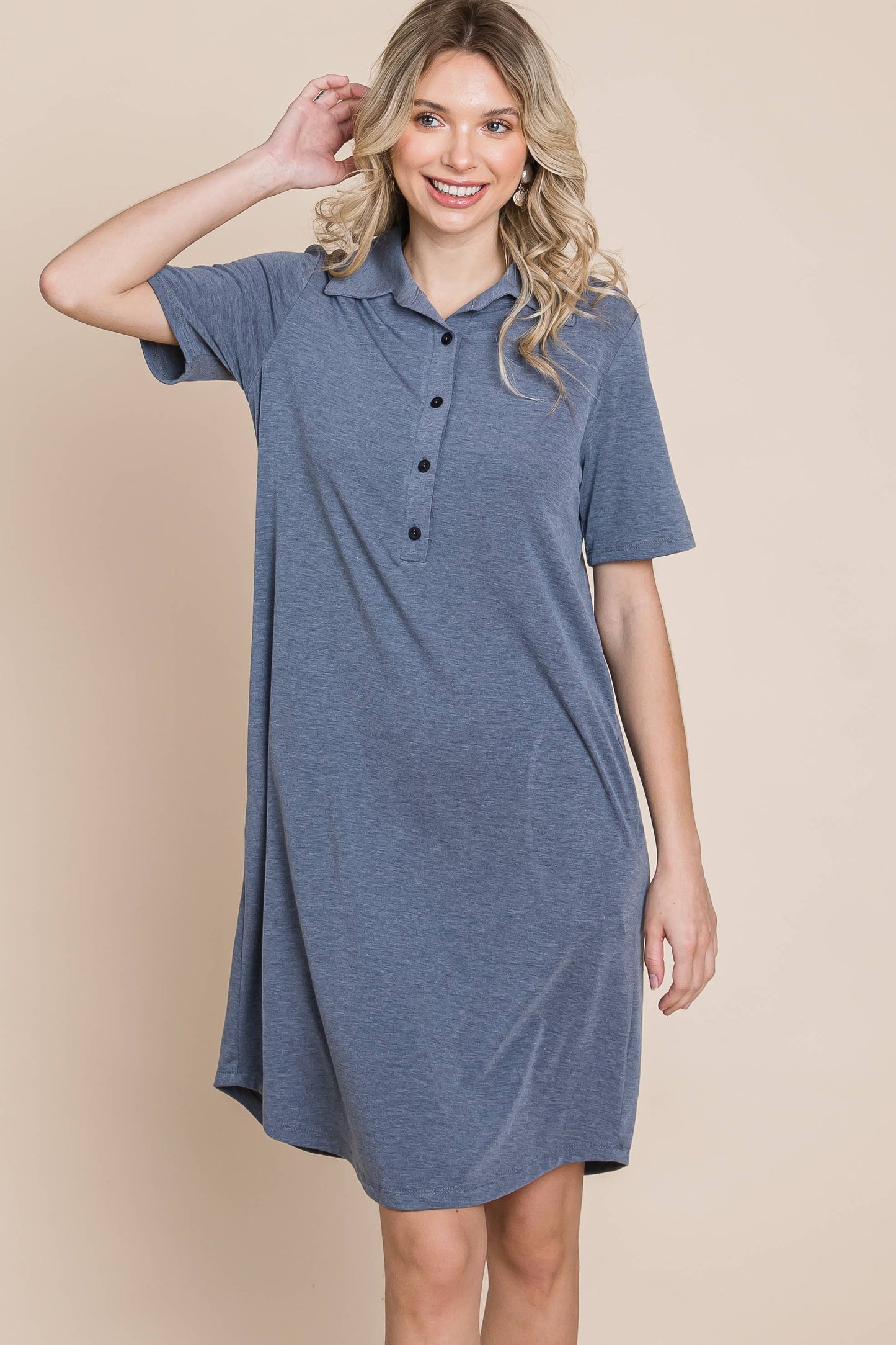 CHARCOAL OXFORD DRESS