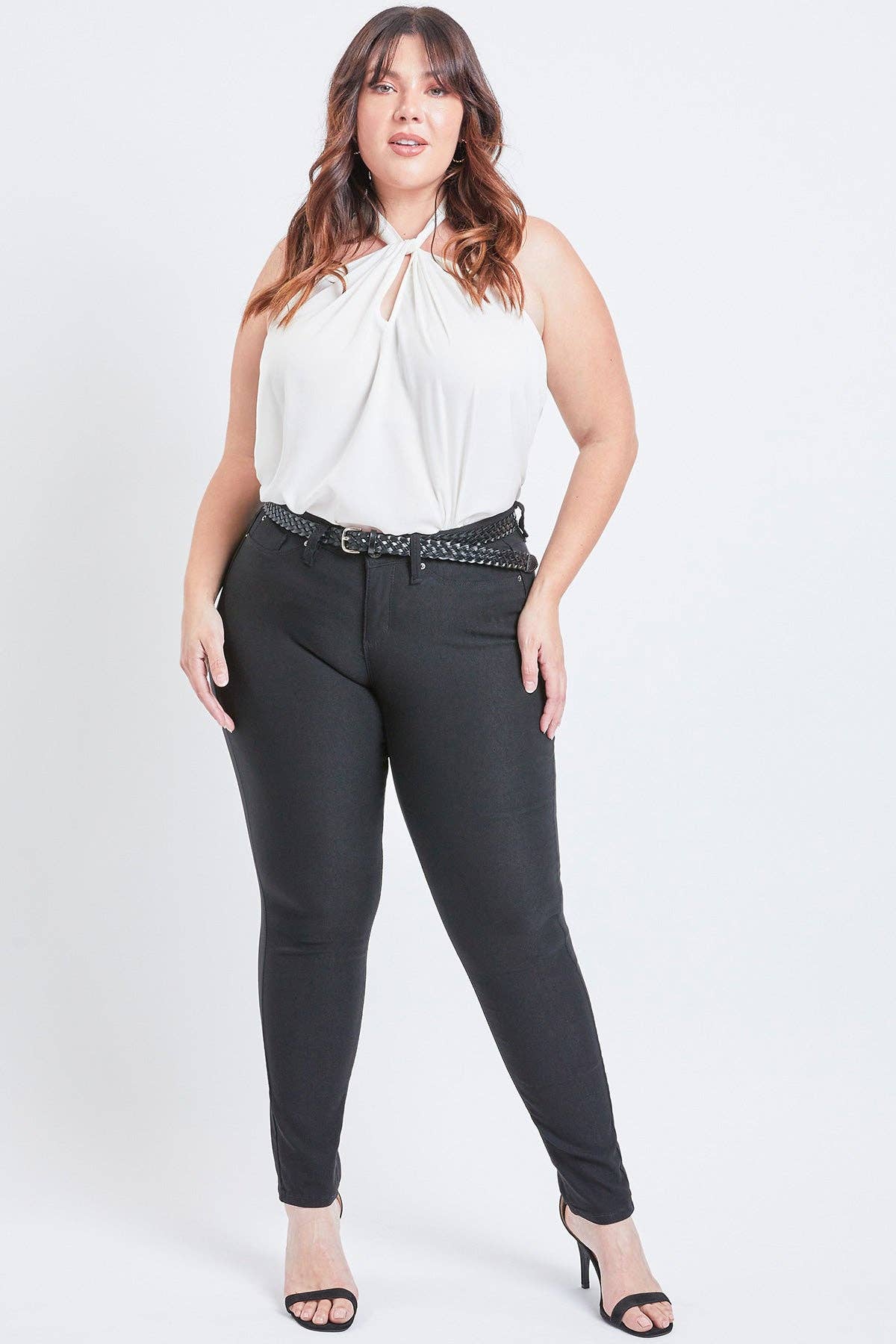 Royalty Plus Size Hyperstretch Forever Color Skinny Jean Black