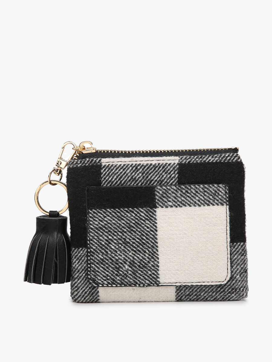 BLACK & WHITE BUFFALO CHECK COIN PURSE