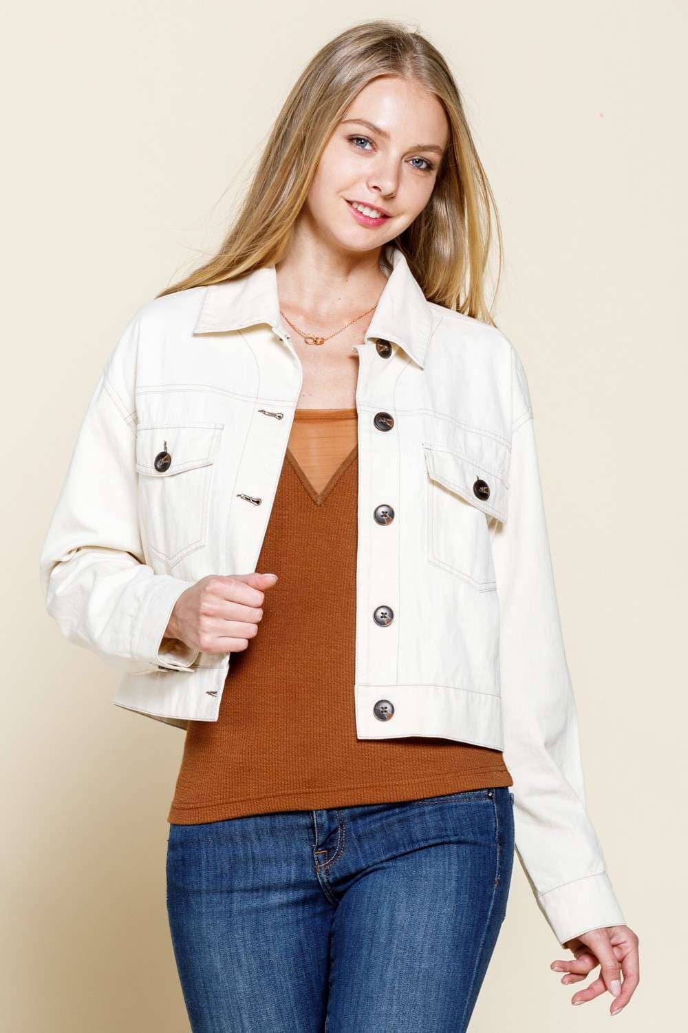 SAND DENIM JACKET