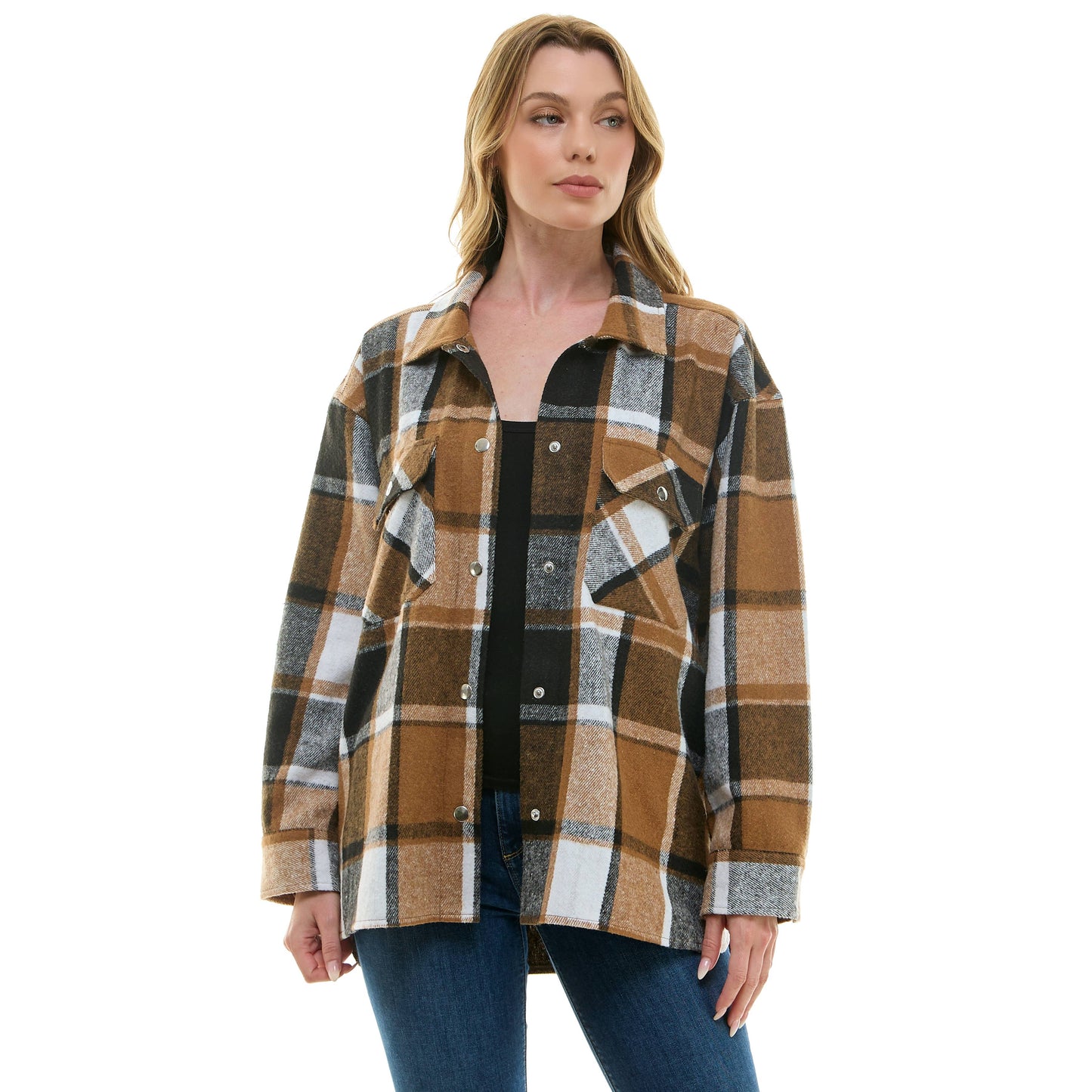 CARMEL PLAID SHACKET