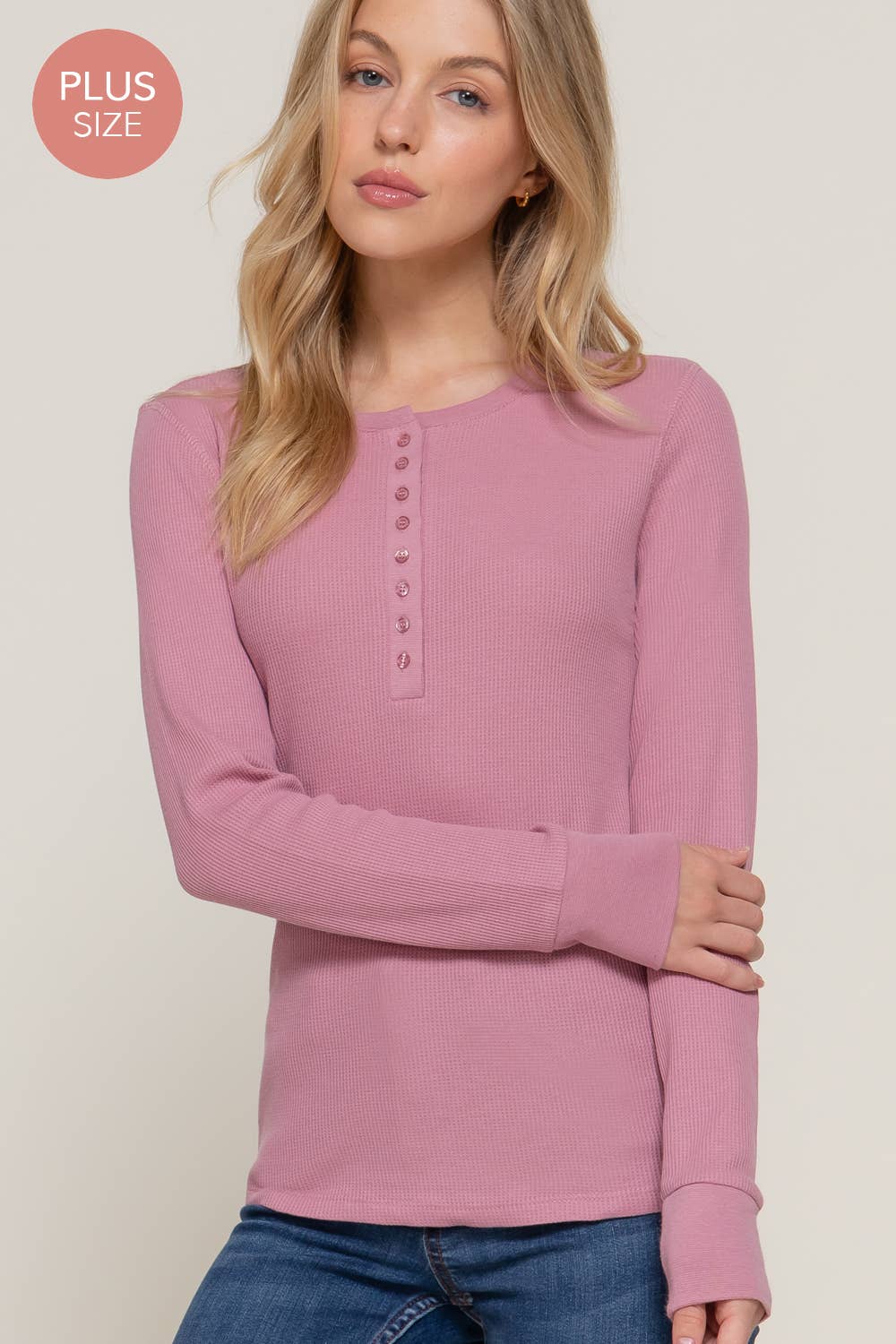 PLUS MAUVE HENLEY