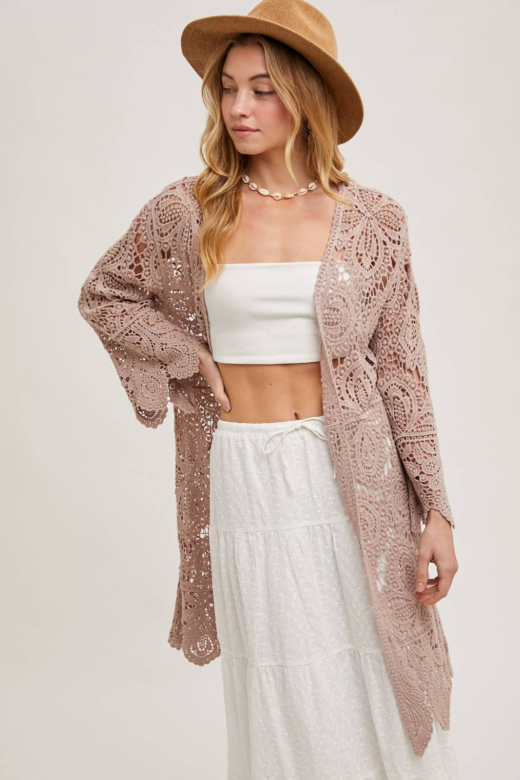 LATTE CROCHET CARDIGAN