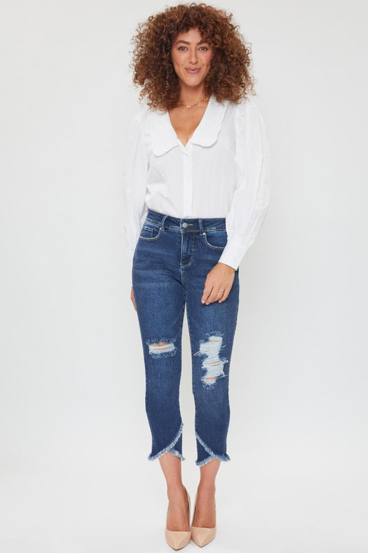 PETITE VINTAGE TULIP HEM ANKLE JEAN 25" INSEAM