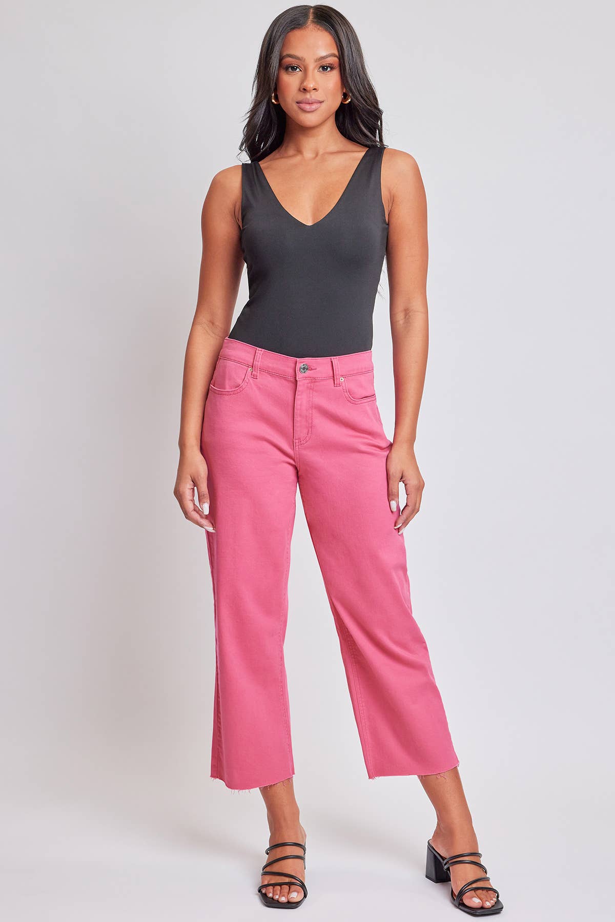 Cropped High-Rise Wide Leg Trouser