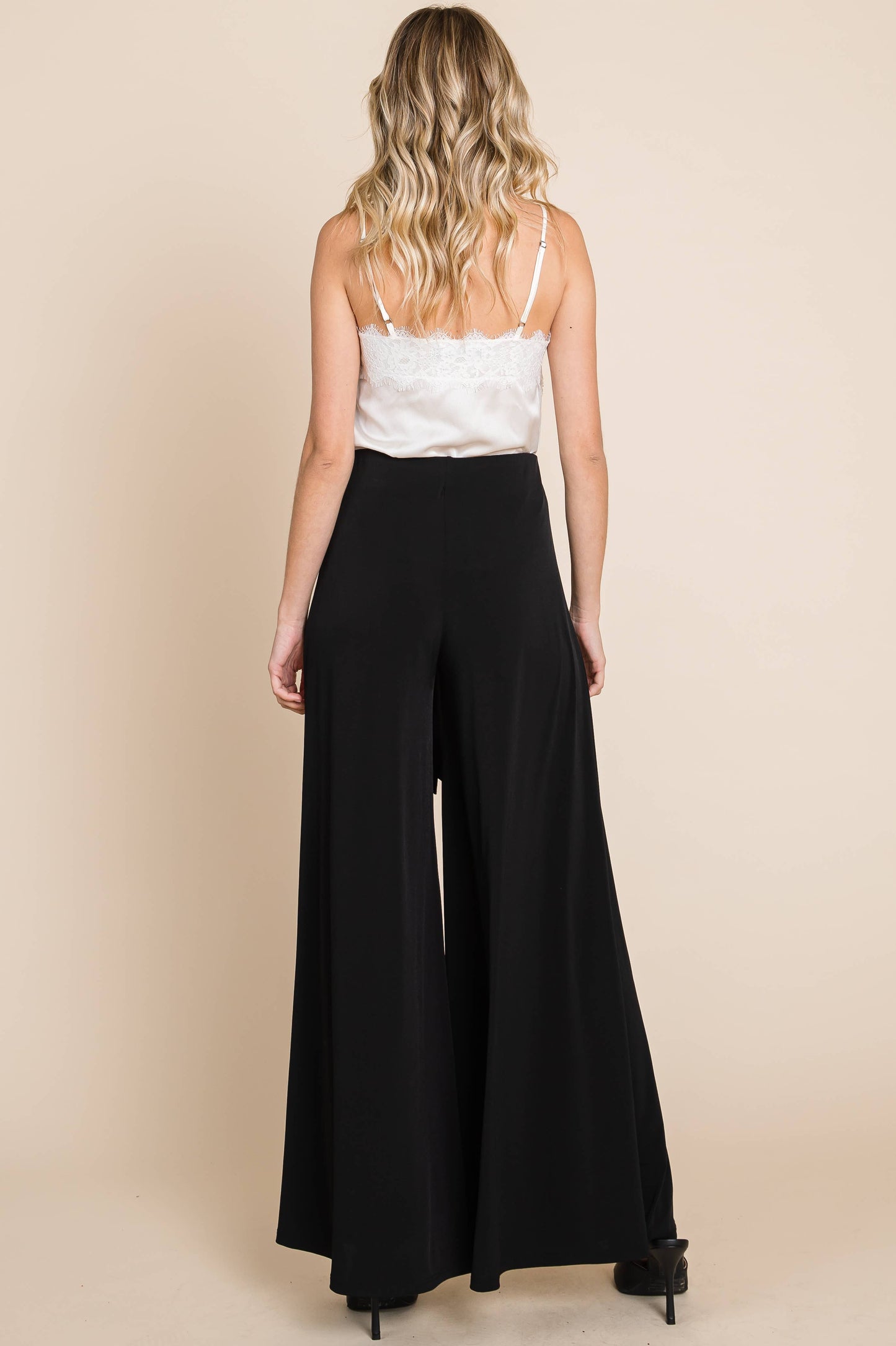 Black High Waisted Palazzo Pants