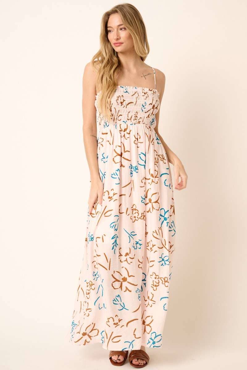 TEAL COMBO FLORAL MAXI