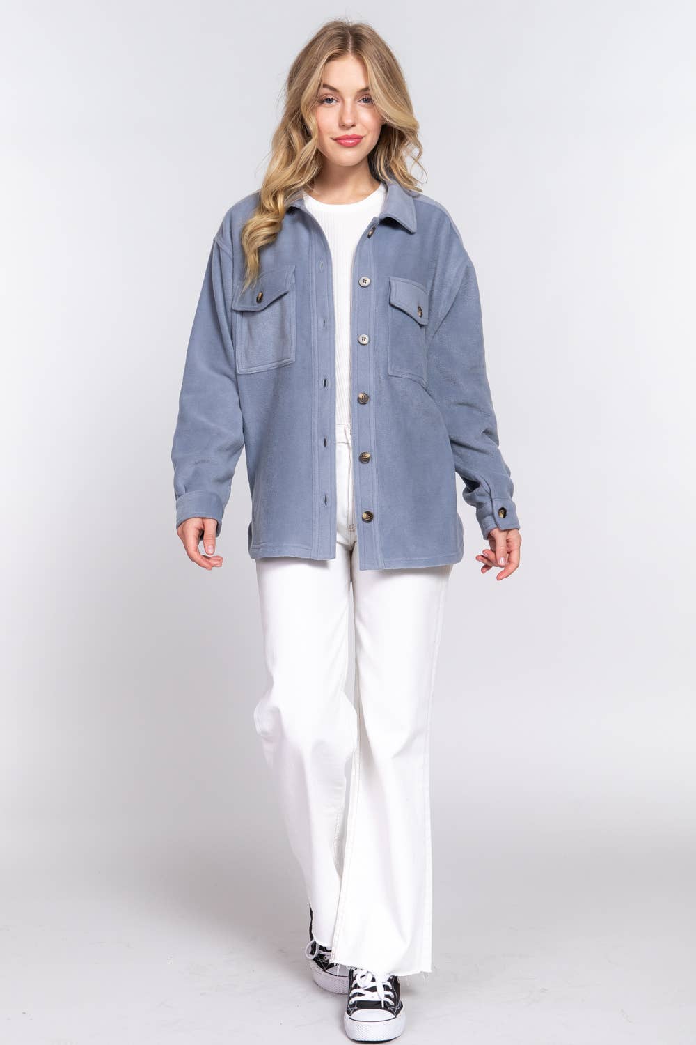 DENIM FLEECE SHACKET