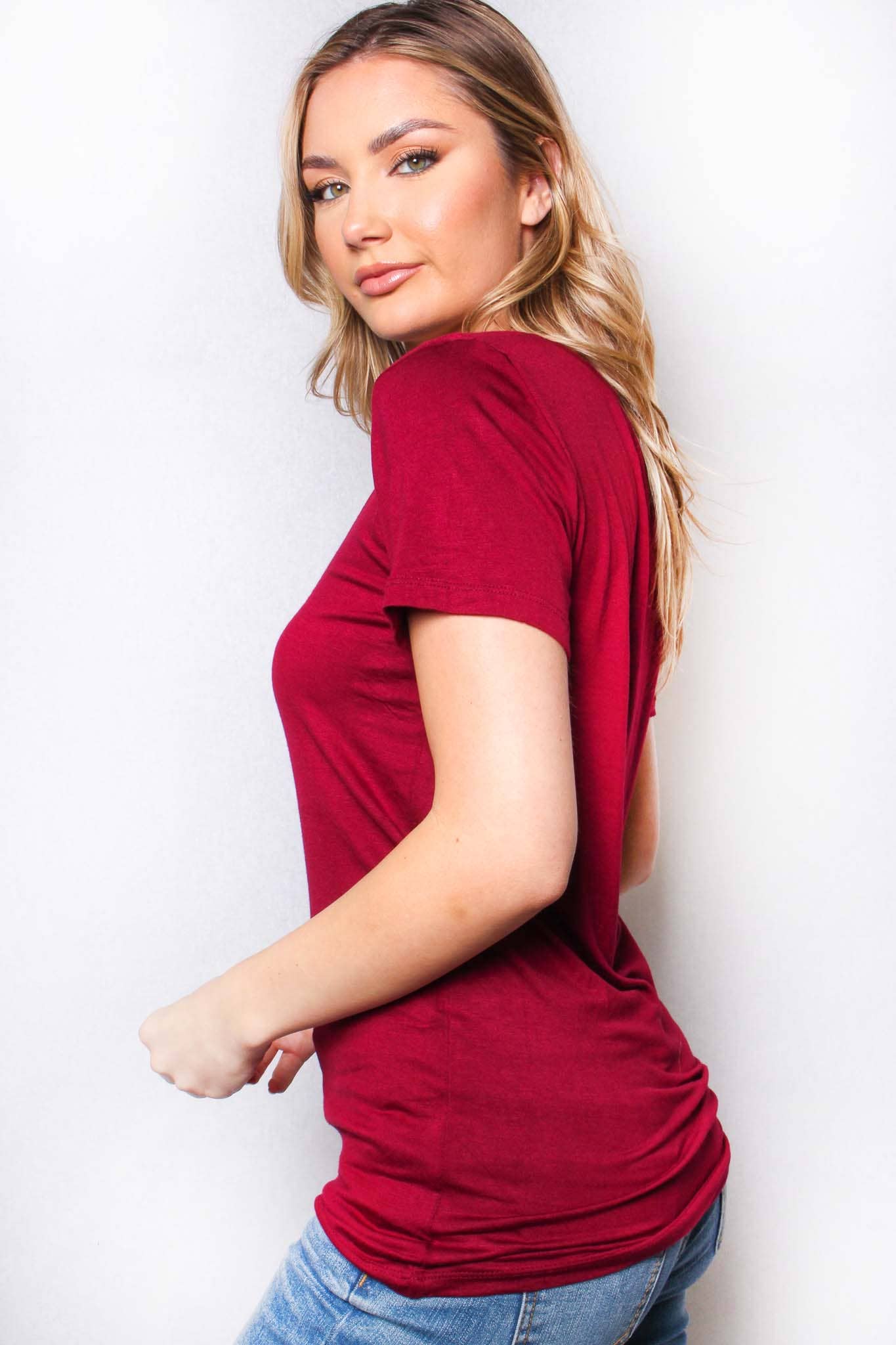WINE  V NECK