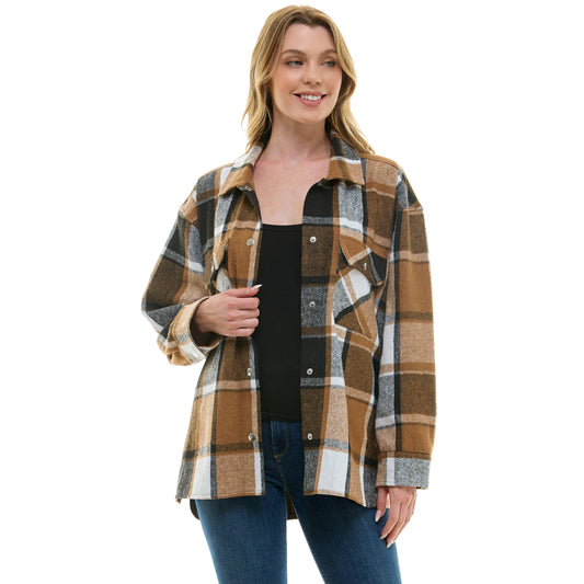 CARMEL PLAID SHACKET