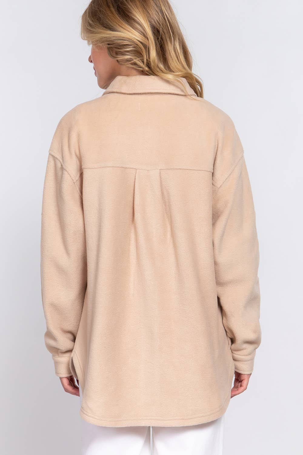 TAN FLEECE SHACKET