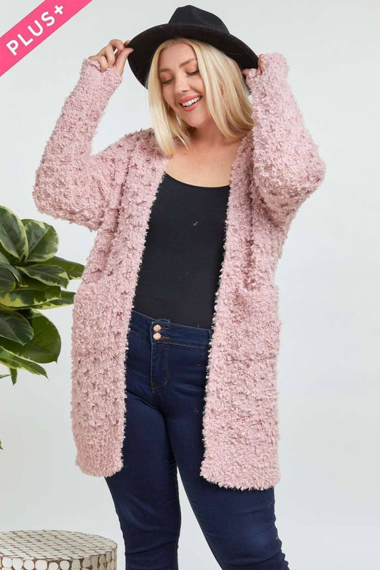 PLUS MAUVE CARDIGAN