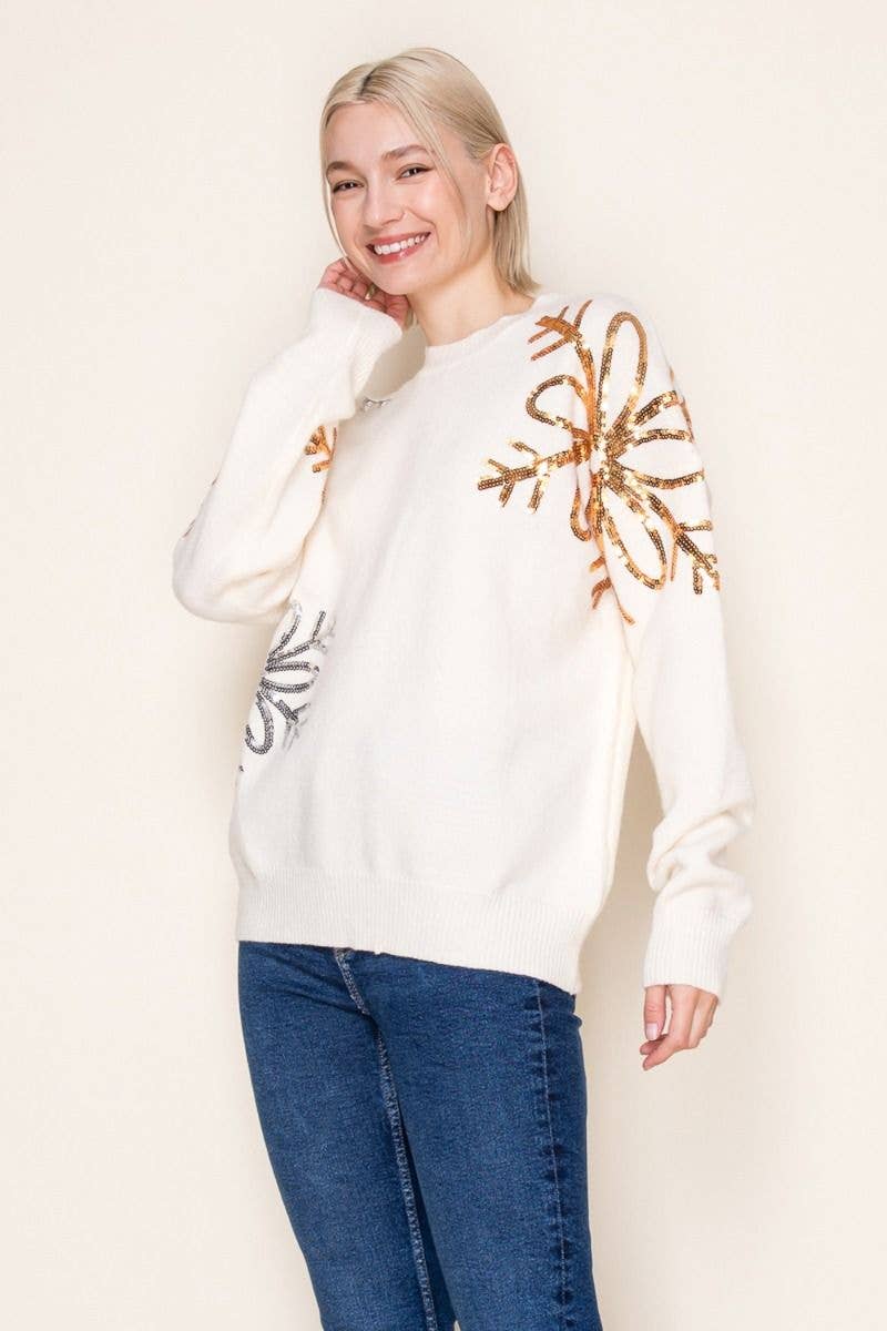 MISSY & PLUS IVORY  SNOWFLAKE