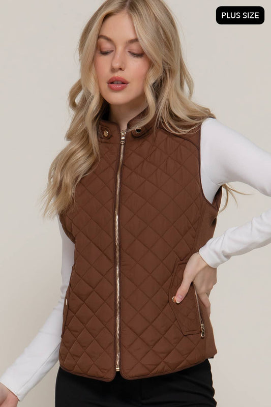 SMALL CHOCOLATE QUILTED VEST