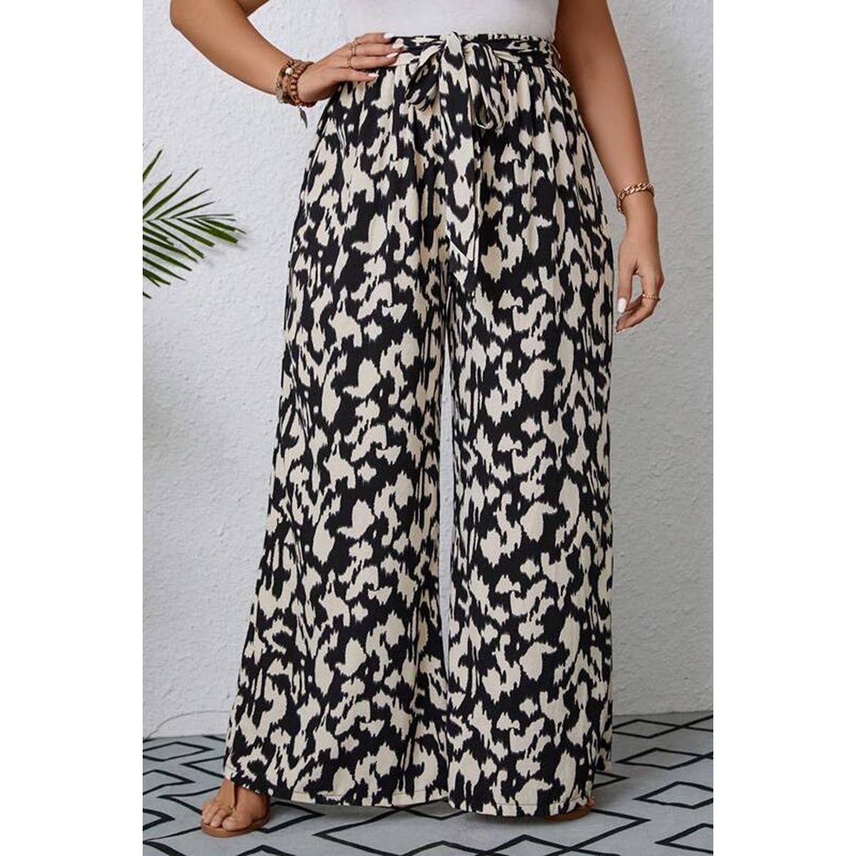 PLUS BLACK/CREAM WIDE LEG