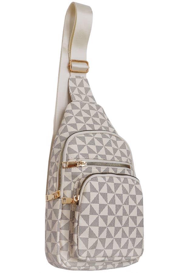 IVORY TRIANGLE CHECKERED SLING