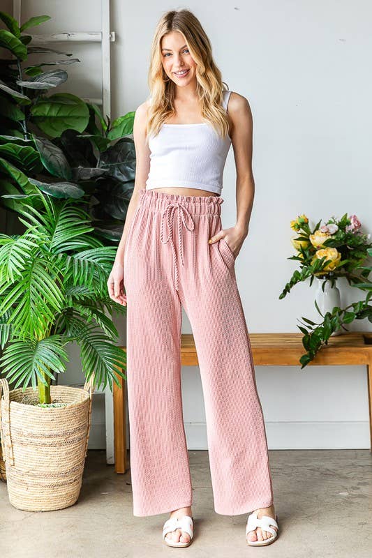 BLUSH URBAN RIBBED CASUAL PANTS MISSY & PLUS