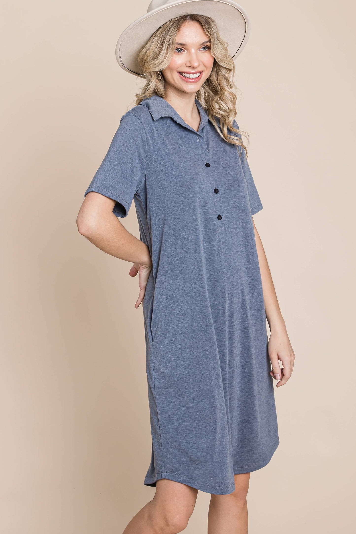 CHARCOAL OXFORD DRESS