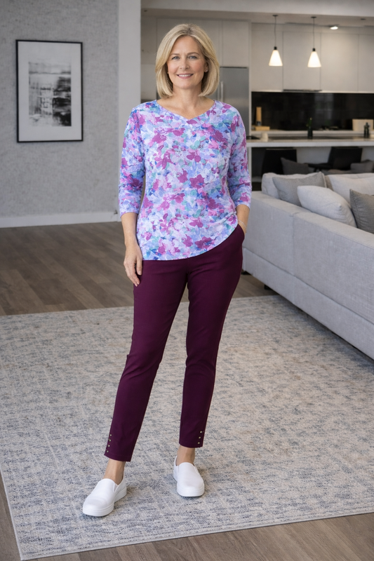 CHERRY MOCHA POINTE ANKLE PANT