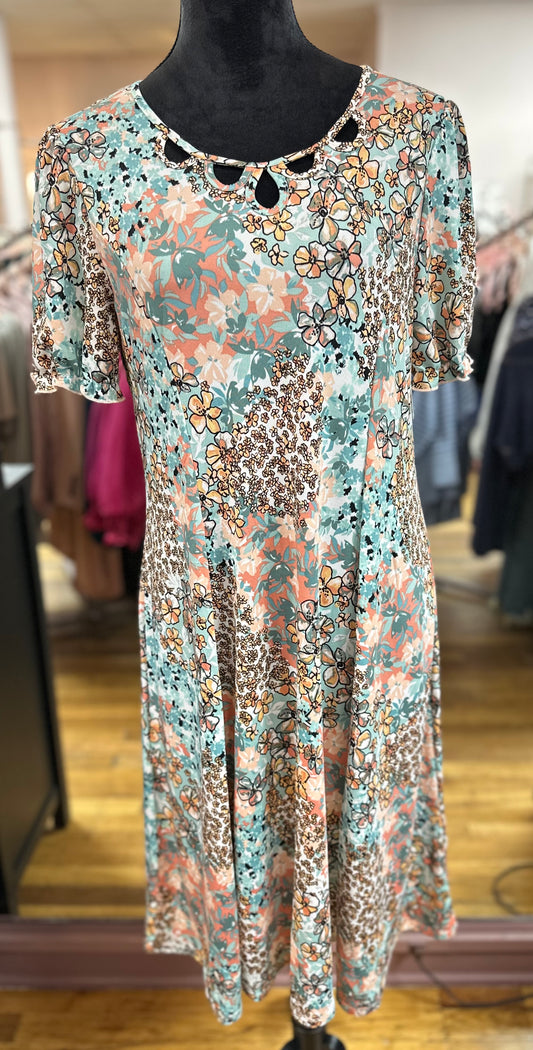 REGULAR AND PLUS ELISE JADED DRESS
