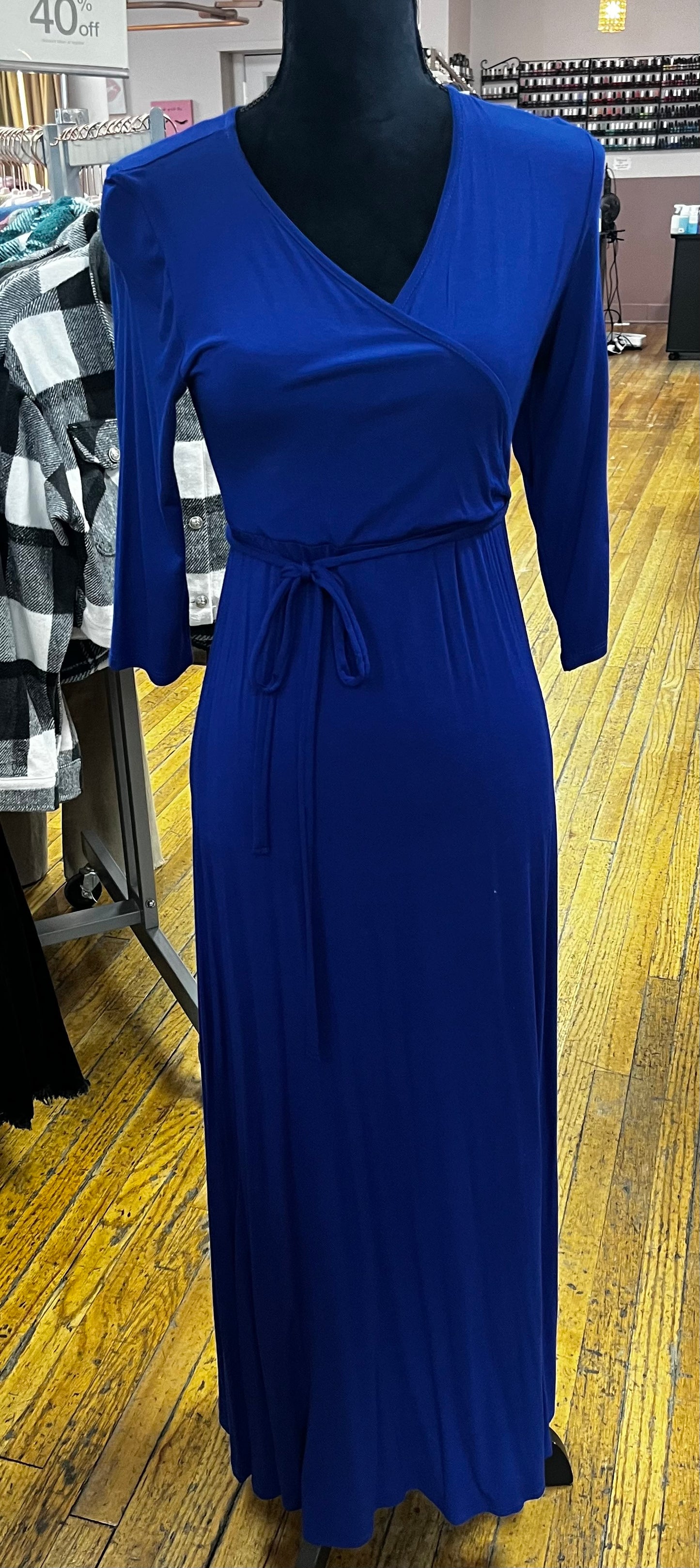 BLUE MAXI DRESS (MADE IN USA)