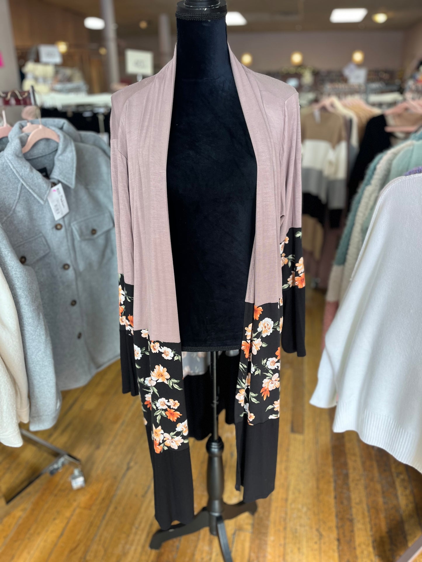 FLORAL BLOCK CARDIGAN MADE IN USA – BEAUTIFUL ME BOUTIQUE & SALON