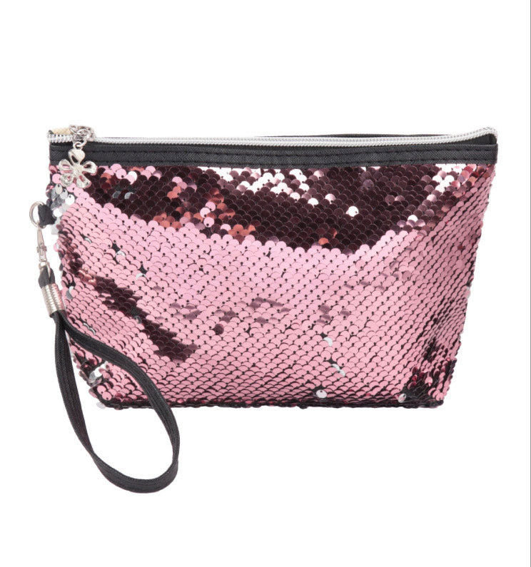 GLITTER SEQUIN COSMETIC POUCH BAG