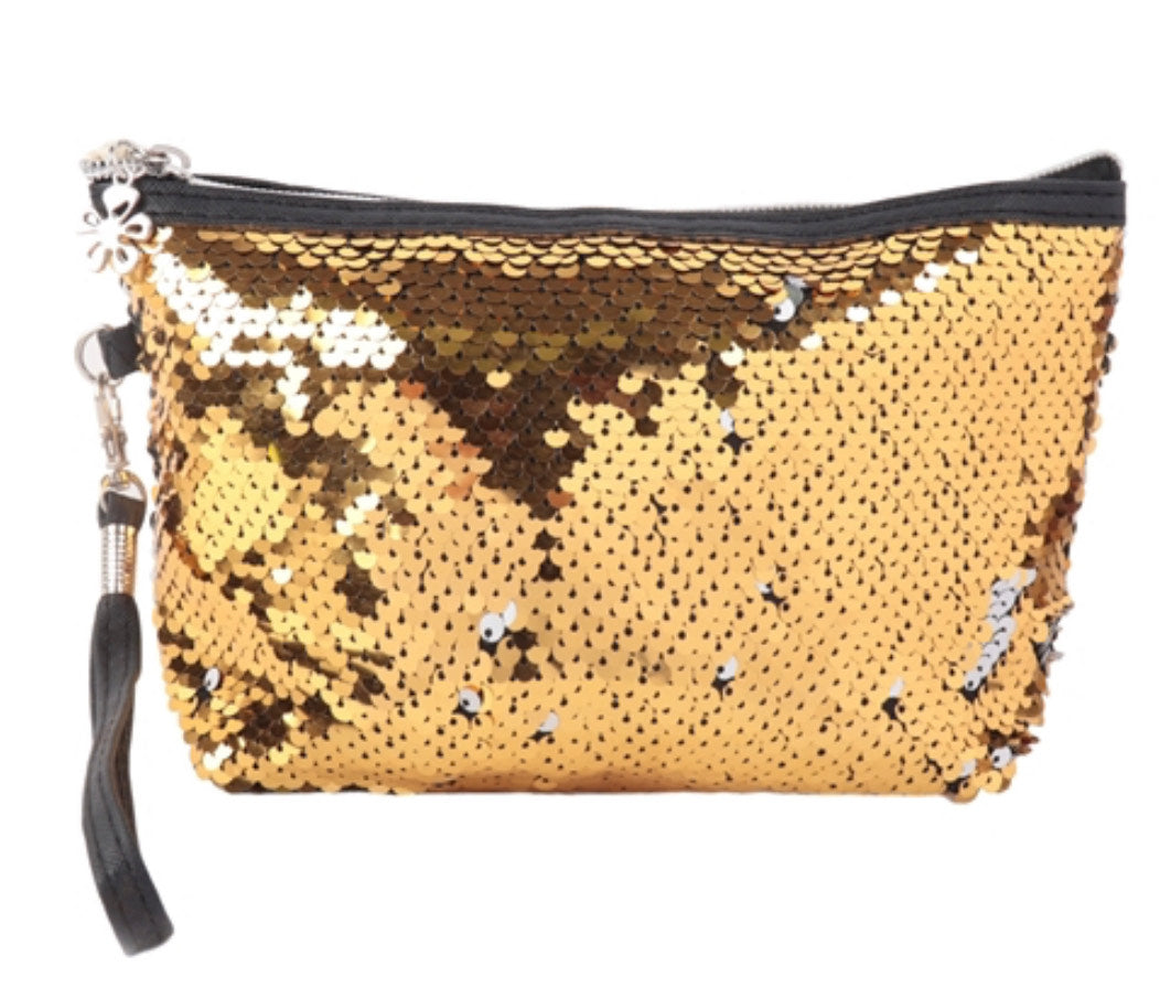 GLITTER SEQUIN COSMETIC POUCH BAG