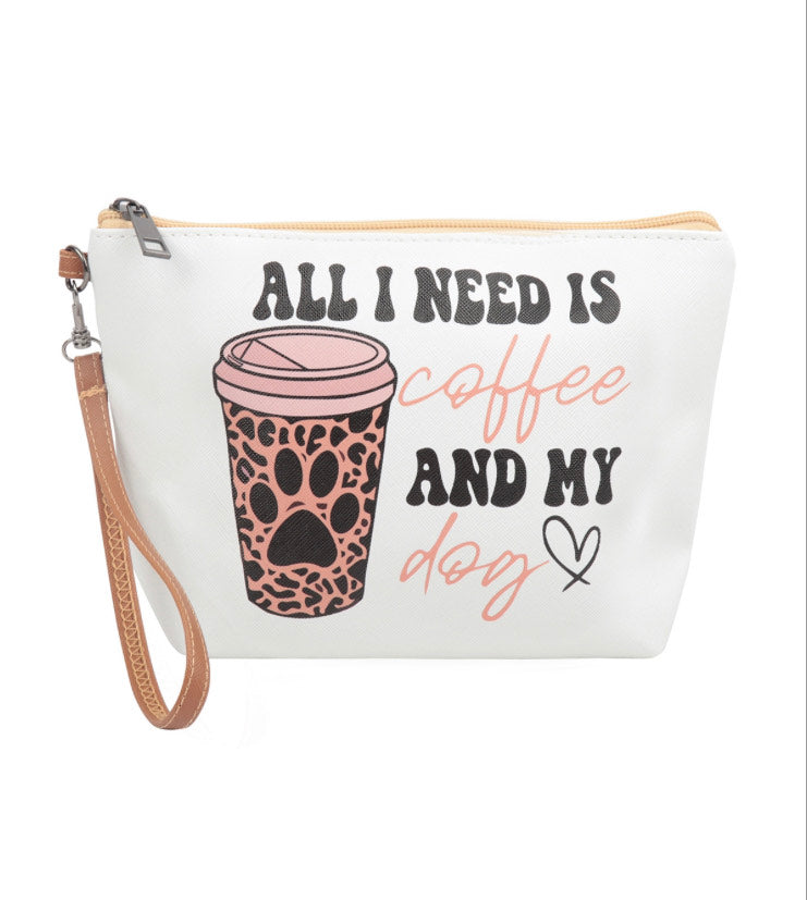 PRINT COSMETIC BAG W/ WRISTLET