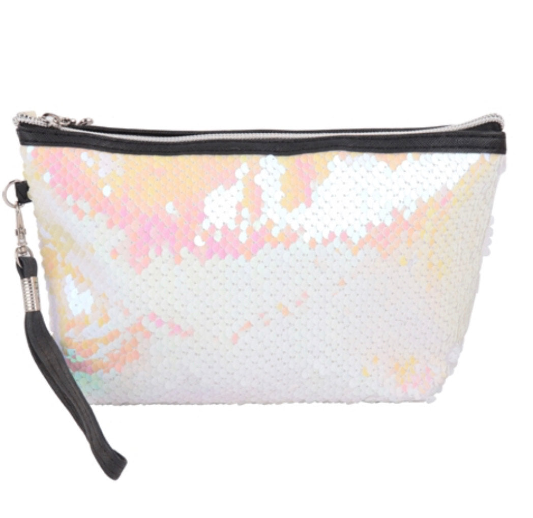 GLITTER SEQUIN COSMETIC POUCH BAG