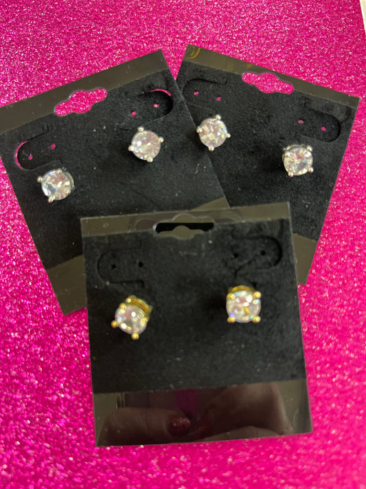 Stud Earrings Cubic Zirconia