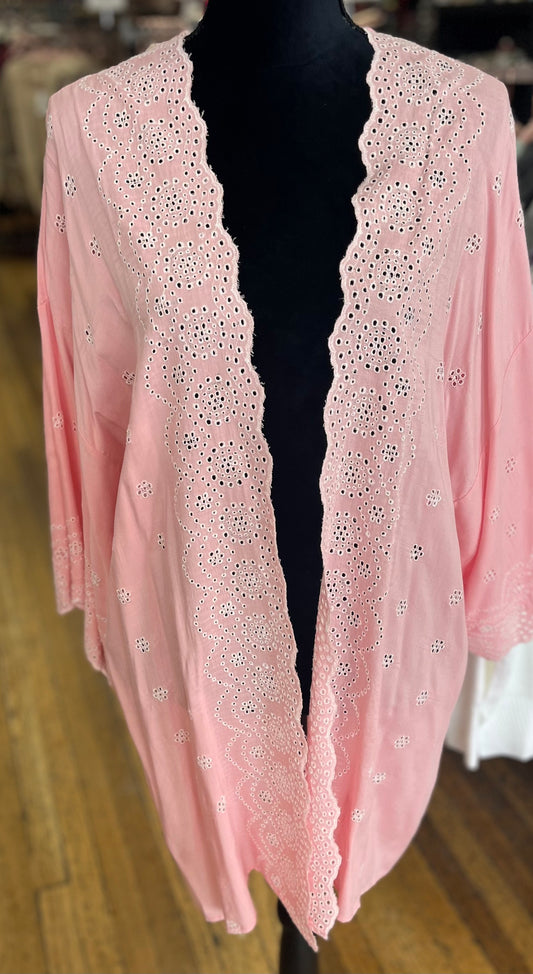 BLUSH KIMONO MADE IN USA