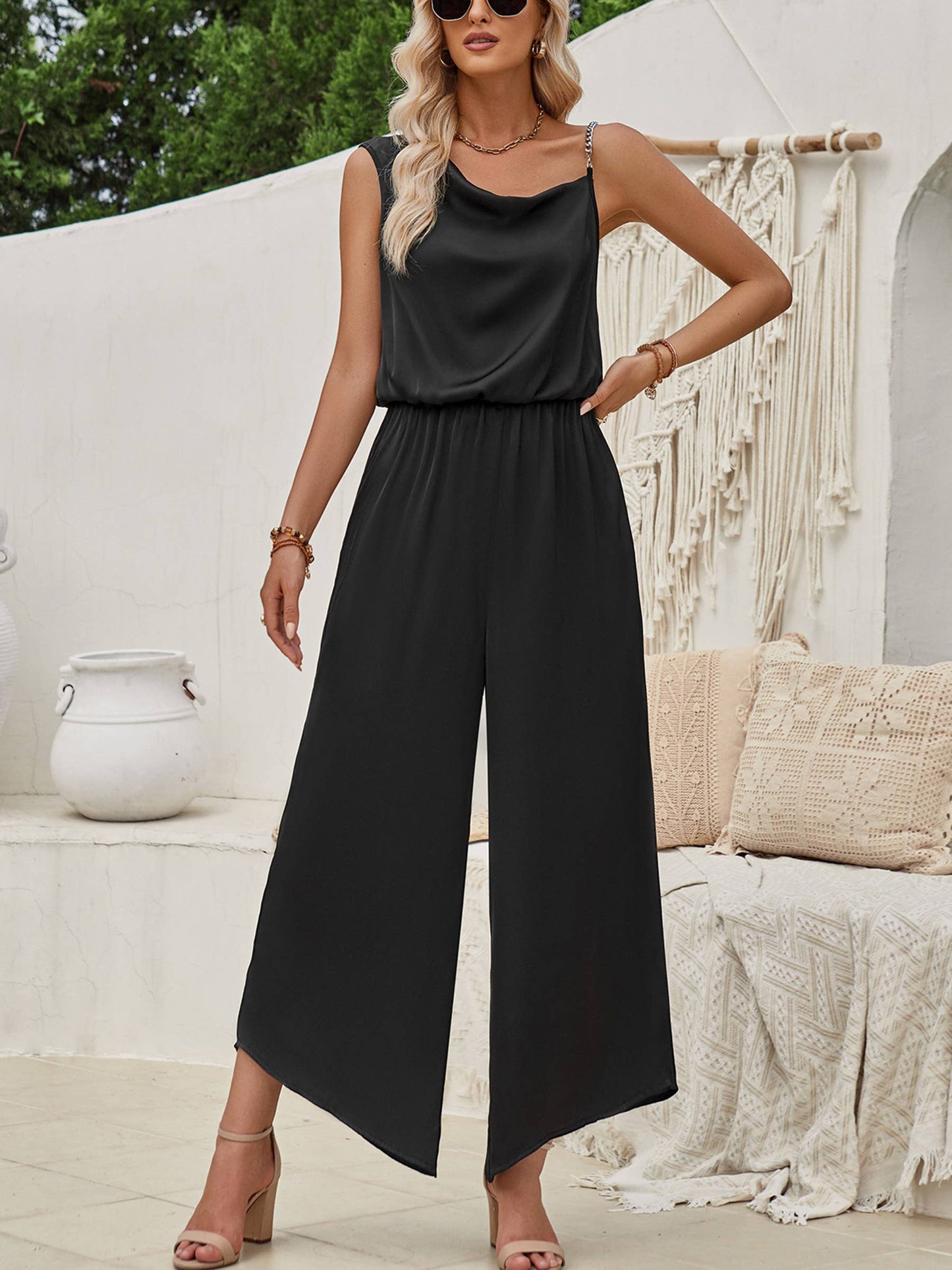 BLACK HIGH WAIST JUMPSUIT