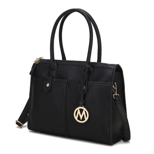 MKF BLACK Livia Satchel Handbag Vegan Leather