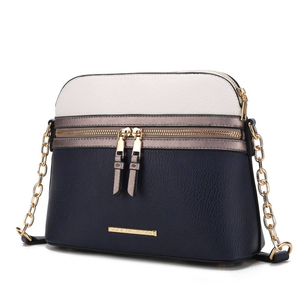 MKF NAVY PEWTER CROSSBODY