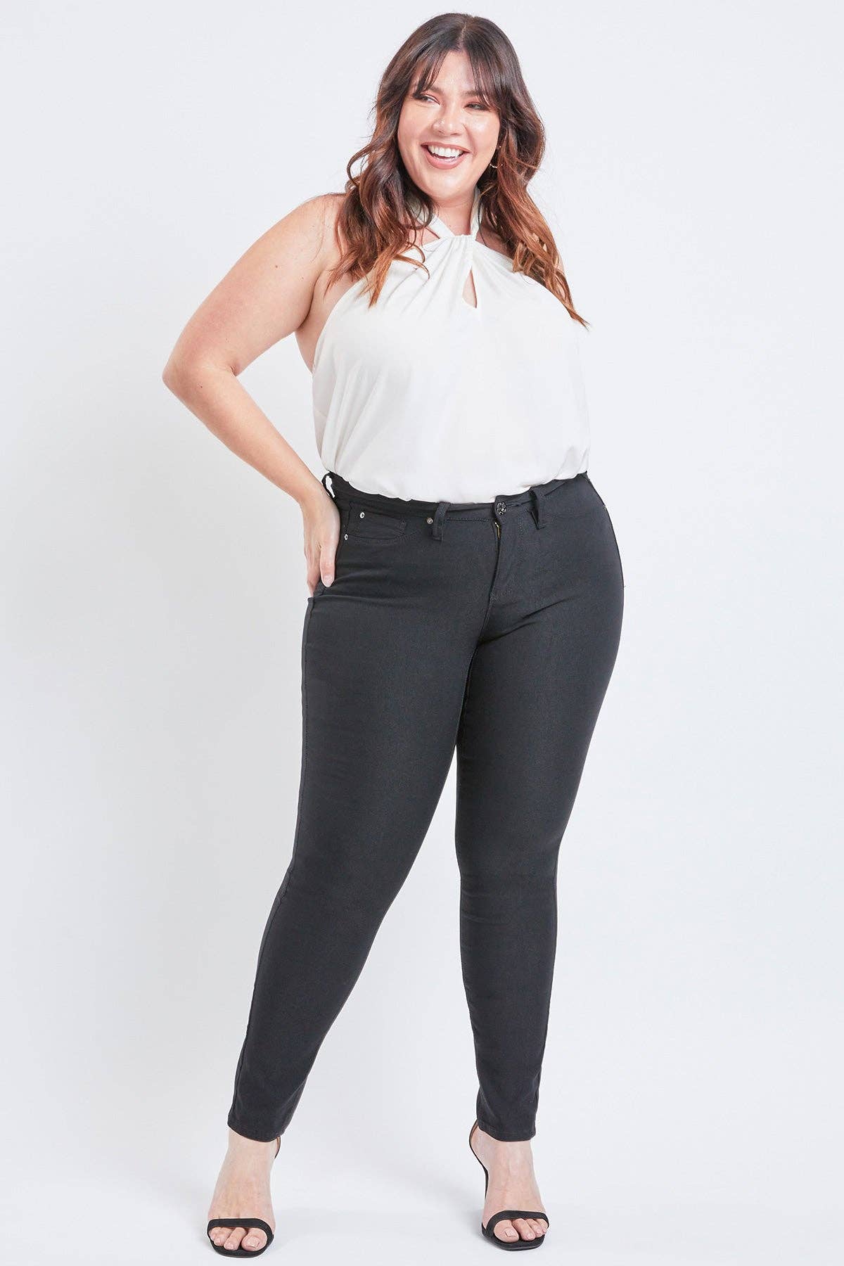 Royalty Plus Size Hyperstretch Forever Color Skinny Jean Black