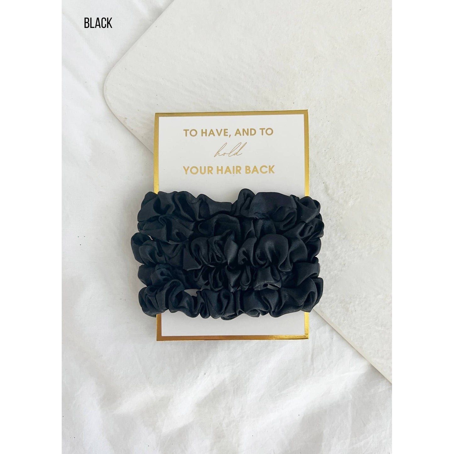 BLACK 5PC Scrunchies Set - GIA