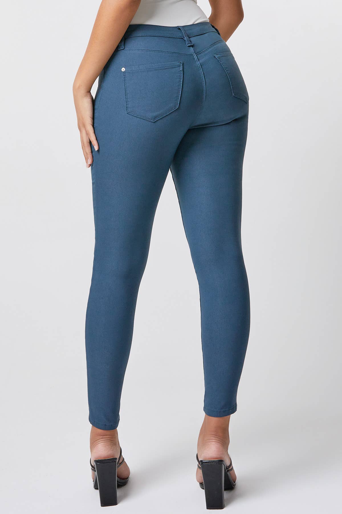 Hyperstretch Mid-Rise Skinny Blue Steel