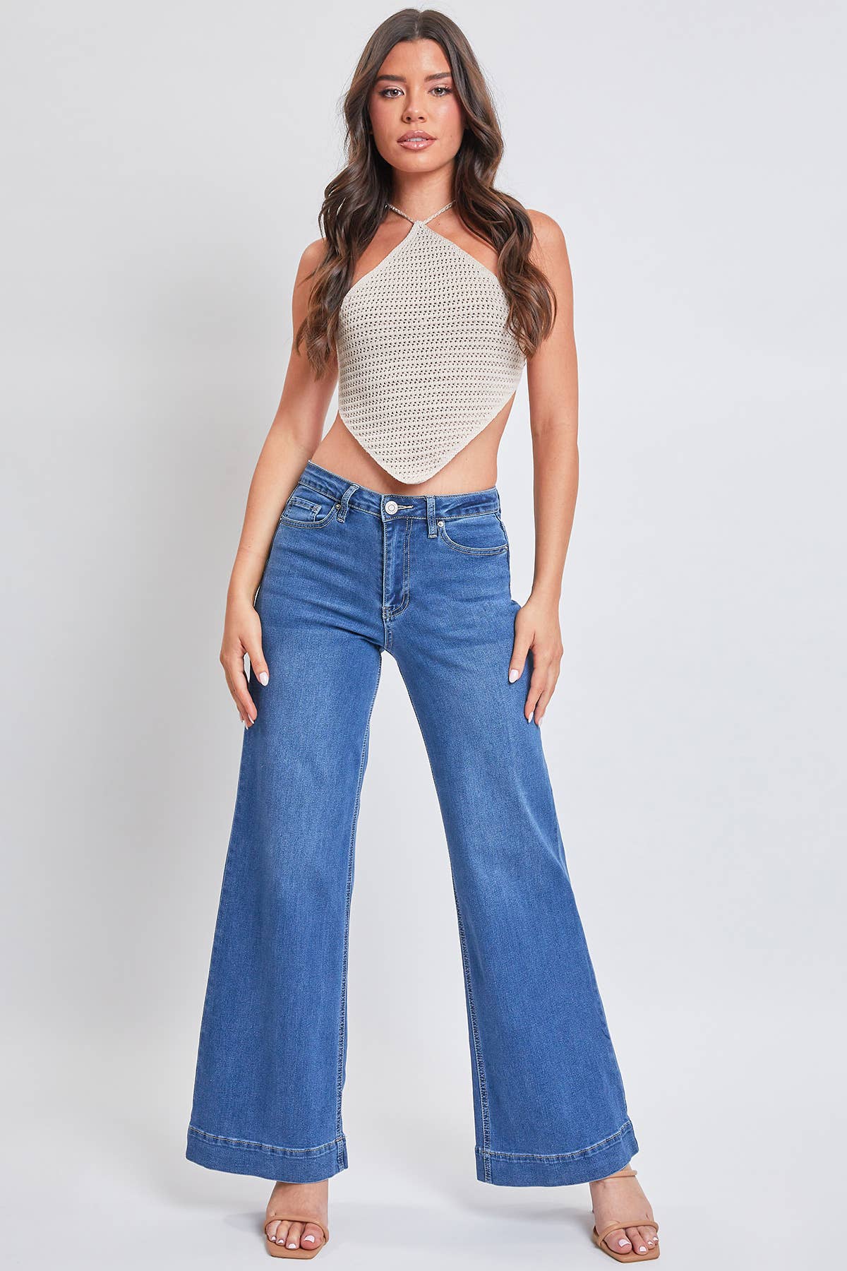 YMI - Junior High Rise Wide Leg Jean